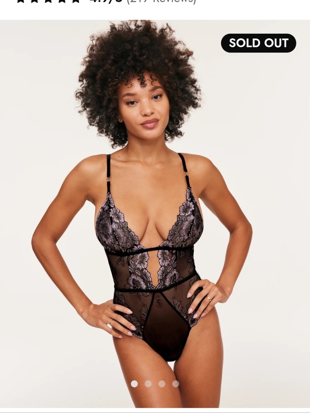 New Adore Me Size S Calissa Lace Bodysuit - Picture 2 of 6